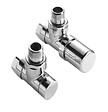 ACOVA - Kit robinetterie thermostatisable équerre chromé 1/2'' - ACOVA - 991368 - vignette