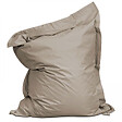 OVIALA - Pouf de jardin en polyester taupe 180x145 cm - Solys - vignette