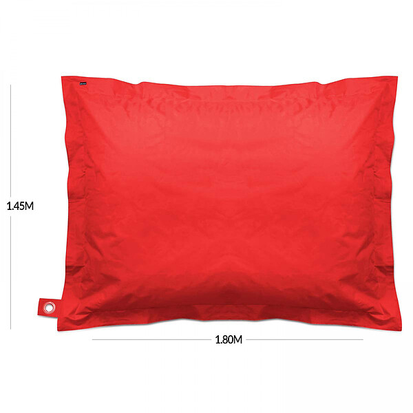 OVIALA - Pouf de jardin en polyester rouge 180 x 145 cm - Oviala - large