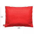 OVIALA - Pouf de jardin en polyester rouge 180 x 145 cm - Oviala - vignette