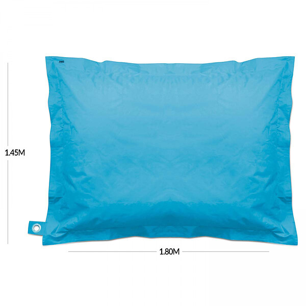 OVIALA - Pouf de jardin polyester azur 180 x 145 cm - Solys - large