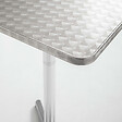 OVIALA - Table de jardin mange-debout et 2 chaises aluminium gris - Brixton - vignette