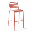 OVIALA - Chaise haute de jardin en métal argile - Palavas - vignette