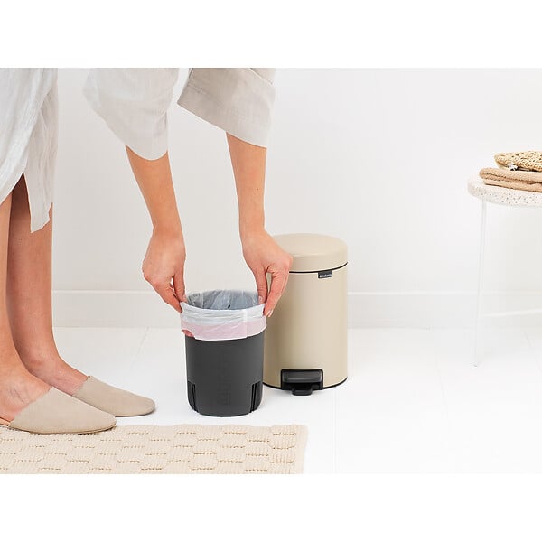 BRABANTIA - NewIcon Poubelle à Pédale, 3L - Soft Beige - large