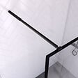 AURLANE - Paroi de douche 140x200 + receveur a poser 140x90 cm + cadre et barre noir mat - CONTOURING 140 - vignette