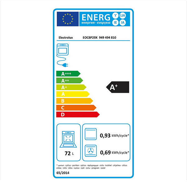 ELECTROLUX - four intégrable multifonction 72l 60cm pyrolyse inox - EOC8P29X - large