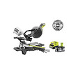 RYOBI - Pack RYOBI - Scie à  onglet sans fil - RMS18190-140G - 18V One+ - 1 batterie 4.0 Ah - 1 chargeur - Lame CSB190A1 - 190mm - 24 dents - vignette