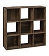 5 FIVE SIMPLY SMART - Meuble Étagère 9 cases de rangement coloris bois foncé style Industriel H 100.5 cm - vignette