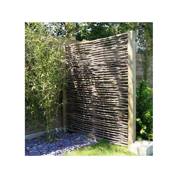 EASY CLOTURE - Panneau bois en noisetier tressé H 1m80 x L 1m50 - large