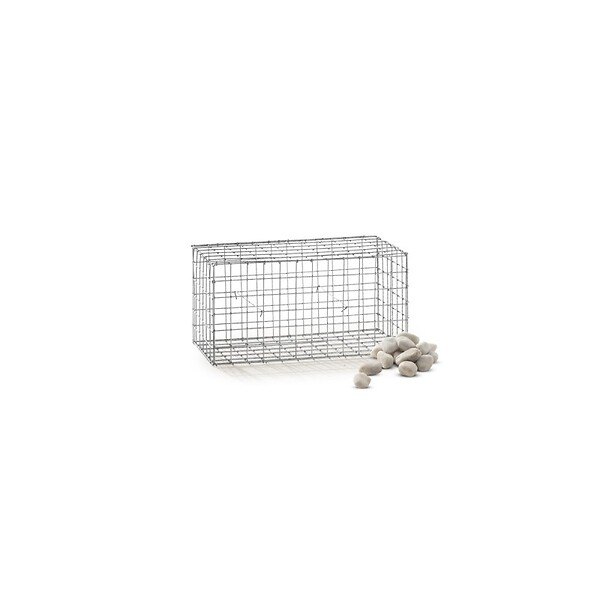 EASY CLOTURE - Gabion acier galvanisé L60 x H30 x Pr.30 cm tirants et crampons inclus - large