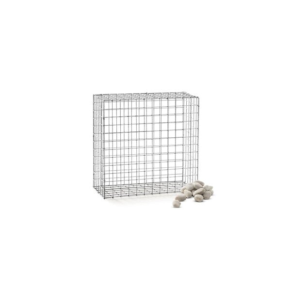 EASY CLOTURE - Gabion acier galvanisé L60 x H60 x Pr.30 cm tirants et crampons inclus - large