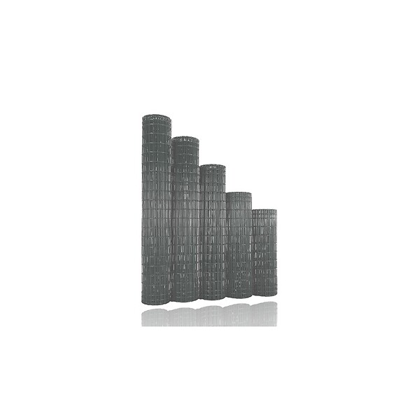 EASY CLOTURE - Grillage soudé en rouleau H1m00 x L25m fil 2.5mm maille 100x50 mm Gris anthracite - large
