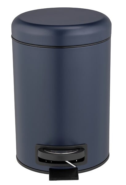 WENKO - Poubelle à pédale Leman, bleu marine 3 l - large