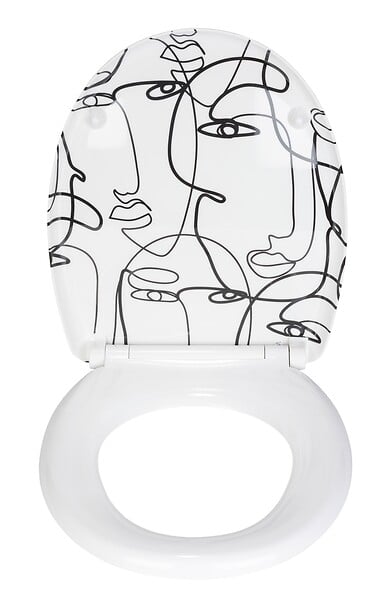 WENKO - Abattant Faces, Easy Close, Duroplast - large