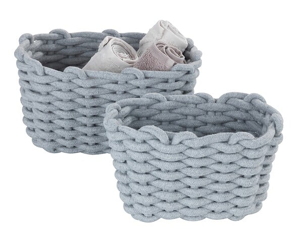 WENKO - Panier de rangement Tia S, gris - large