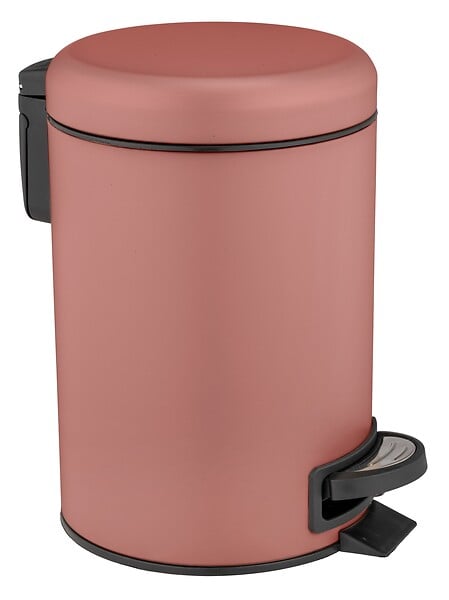 WENKO - Poubelle à pédale Leman, vieux rose 3 l - large