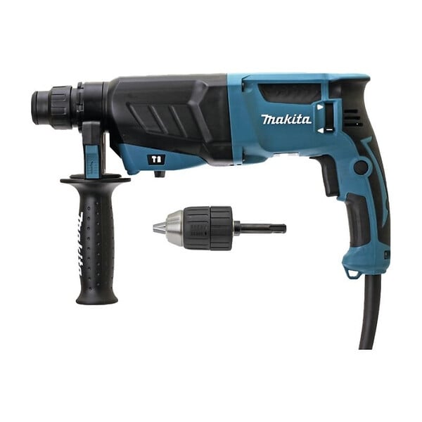 MAKITA - Perforateur-burineur SDS-Plus 26mm MAKITA HR2630X7 800W + mandrin automatique + coffret - large