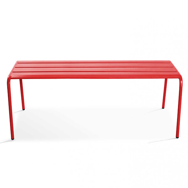 OVIALA - Banc de jardin en acier rouge - Palavas - large