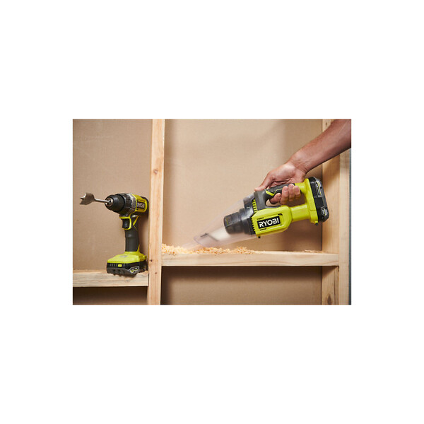 RYOBI - Pack RYOBI - Aspirateur à main RHV18-0 - 18V One+ - 600ml - Sans batterie ni chargeur - Kit 6 accessoires RAKVA04 pour nettoyage automobile - large