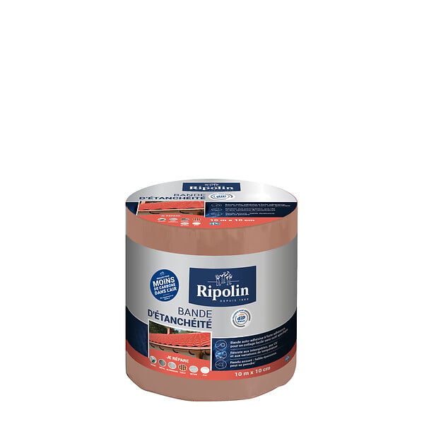 RIPOLIN - Bande auto-adhesive etanche Terre cuite 10mx10cm - large