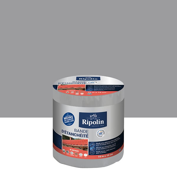 RIPOLIN - Bande auto-adhesive etanche Gris 10mx10cm - large