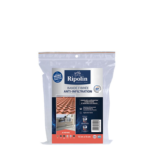 RIPOLIN - Bande anti-infiltration fibree 10mx9cm - large