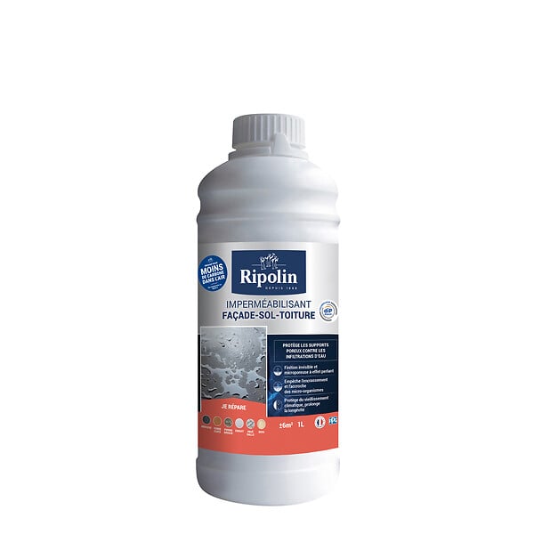 RIPOLIN - Impermeabilisant façade-sol-toiture invisible 1l - large
