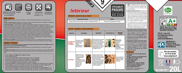 XYLOPHENE - Bidon traitement poutres-charpentes à pulvériser - 20L - large
