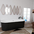PLANETE BAIN - Baignoire semi-îlot design 170x87 cm effet texturé peau de crocodile - Acrylic Lucite® - Savane - vignette