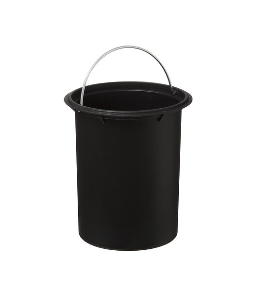 5 FIVE SIMPLY SMART - Poubelle de salle de bain en métal Vert Kaki et couvercle en Bambou 3 L - large