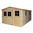 TIMBELA - Abri de Jardin en Bois Naturel - H226xl324xL516 cm / 15 m² - M337 - vignette
