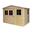 TIMBELA - Abri de Jardin en Bois Naturel - H226x318x220 cm / 6 m² - M334 - vignette