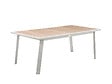 HESPERIDE - Table extensible rectangulaire alu Lin/Blanc Pavane - 8/12 places - Hespéride - vignette