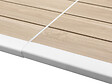 HESPERIDE - Table extensible rectangulaire alu Lin/Blanc Pavane - 8/12 places - Hespéride - vignette