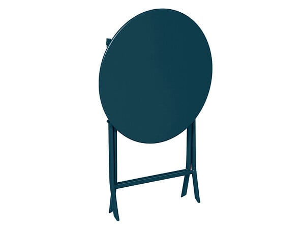 HESPERIDE - Table de jardin ronde Greensboro Ø 60 cm Bleu Pétrol - 2 places - Hespéride - large
