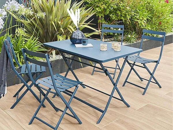 HESPERIDE - Table rectangulaire Greensboro Bleu Pétrol - 4 places - Hespéride - large