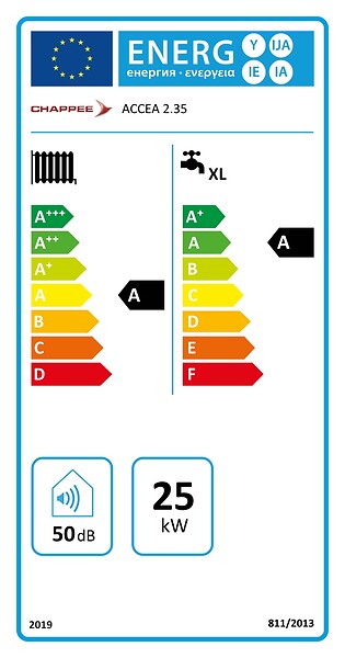 CHAPPEE - Chaudière Gaz Murale Condensation Accea Chappée 35 kW Seule (Sans Ventouse, Douilles et Dosseret) - large