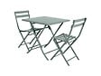 HESPERIDE - Salon de jardin carré en métal Greensboro 70 x 70 cm Olive avec 2 chaise - Hespéride - vignette