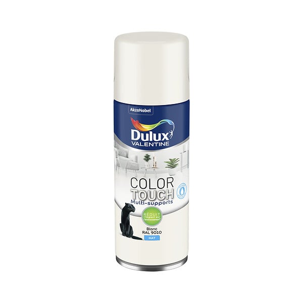 DULUX VALENTINE - Aérosol Color Touch - Blanc - Mat - 400ml - large