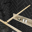 AURLANE - Paroi de douche AURLANE Golden Edge 90+40x200cm volet pivotant - vignette