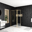 AURLANE - Paroi de douche AURLANE Golden Edge 90+40x200cm volet pivotant - vignette