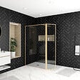 AURLANE - Paroi de douche AURLANE Golden Edge 120+40x200cm volet pivotant - vignette