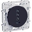 SCHNEIDER ELECTRIC - Odace, prise telephone Anthracite en T 8 contacts a vis - vignette