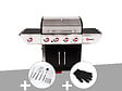 SOMAGIC - Barbecue à gaz avec chariot Manhattan 450GPI + plancha + Malette de 8 accessoires inox + Gant de protection - vignette