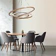 C-CREATION - Lustre Céclon LED Bois coloris naturel 3 cercles tailles différentes - vignette