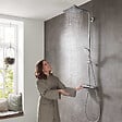 HANSGROHE - Colonne de douche Crometta E 240 EcoSmart Chrome HANSGROHE 27281000 avec mitigeur thermostatique - vignette