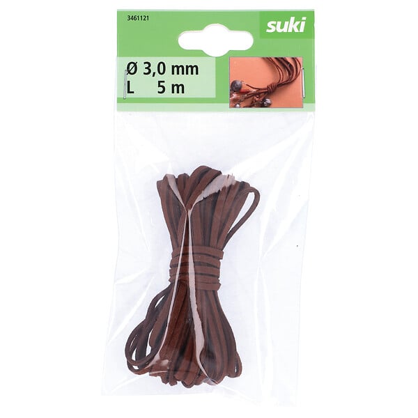 SUKI - corde simili cuir cafe 3mm 5m - large