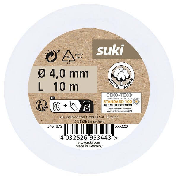 SUKI - corde coton bleut nuit 4mm 10m - large