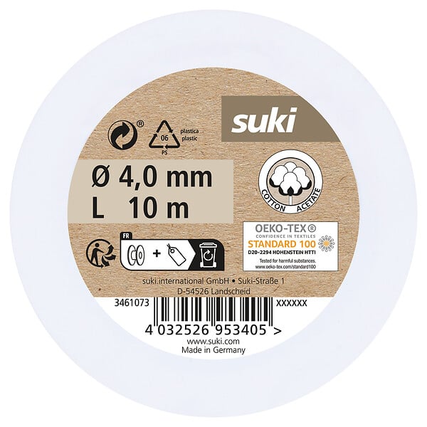 SUKI - corde coton beige 4mm 10m - large