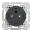 SCHNEIDER ELECTRIC - Odace - prise de courant 2P+T affleurante - Anthracite - vignette